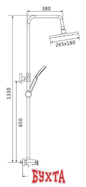 Душевая система Shevanik S9636 2