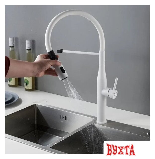 Смеситель Shevanik S123C-1 (белый) 4