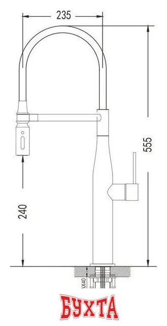 Смеситель Shevanik S123C-1 (белый) 5