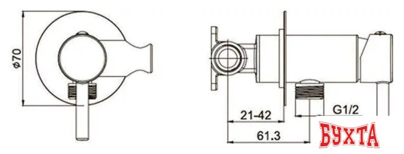 Гигиенический душ Grocenberg GB001 (никель) 5