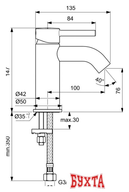 Смеситель Ideal Standard Ceraline BC268AA 2
