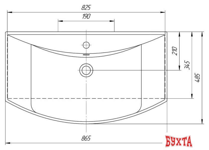 Умывальник Kirovit Стиль 850 85x48.5 2