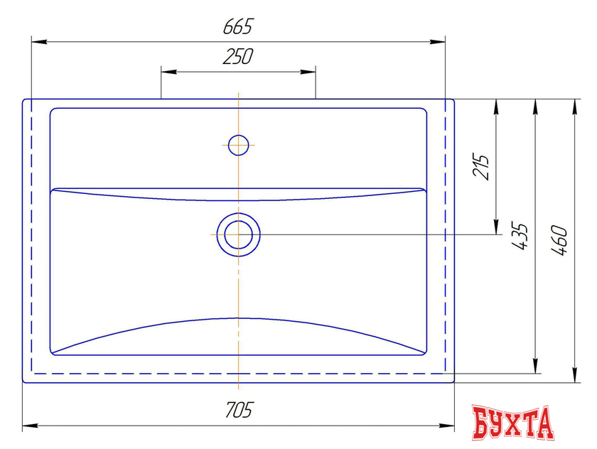 Умывальник Kirovit Фостер 700 4