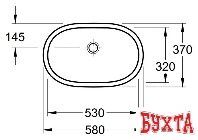 Умывальник Villeroy & Boch O.novo 58x37 [41625001] 2