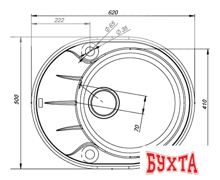Кухонная мойка IDDIS Kitchen G K07G621i87 2