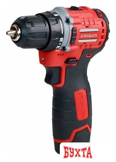 Дрель-шуруповерт Felisatti FT1901 (с 2-мя АКБ, кейс)