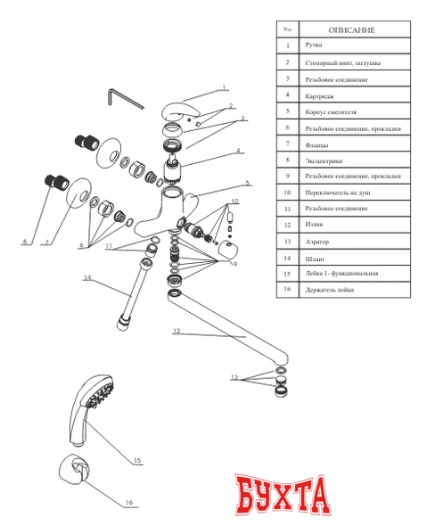 Смеситель Wasserkraft Isen 2602L 5
