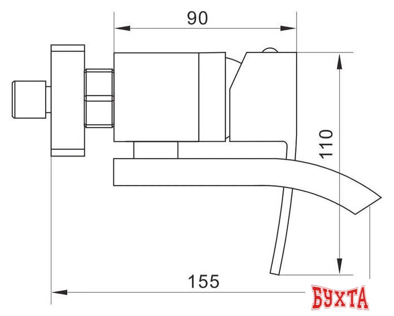 Смеситель Rose R1552F 2