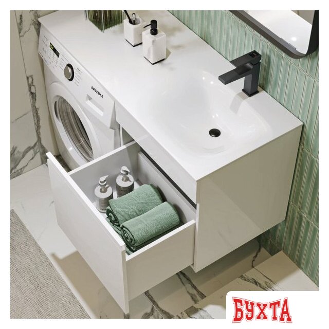 Мебель для ванных комнат Aqwella Тумба под умывальник под стиральную машину Duet DU01051 4