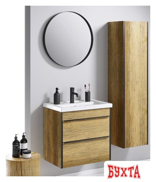 Мебель для ванных комнат Aqwella Шкаф-пенал Fargo 35 FRG0535DB 3