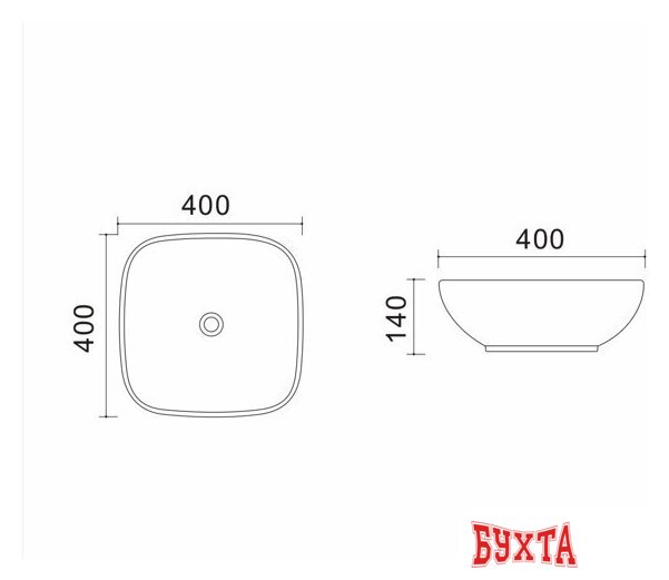 Умывальник Uptrend Harmony (глянцевый белый) 4