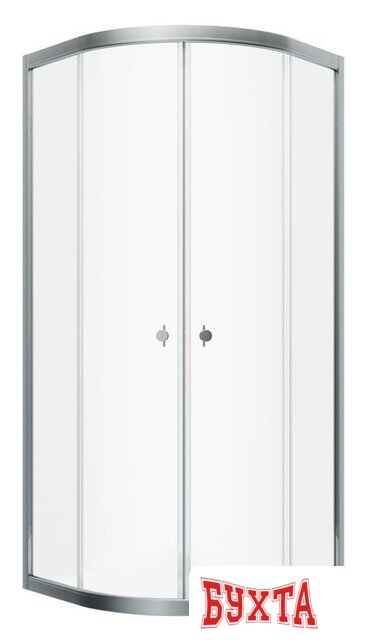 Душевой уголок Triton Альфа Хром А1 100х100 без поддона (прозрачное стекло)