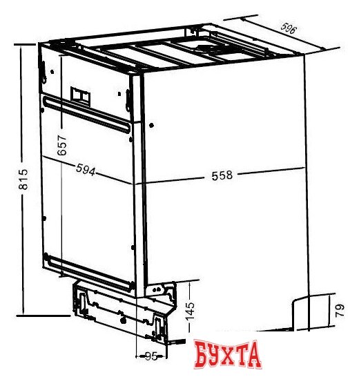 Встраиваемая посудомоечная машина ZorG W60B2A121G-A 5
