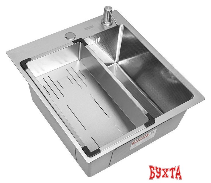 Кухонная мойка ARFEKA Eco AR мойка 450*500, коландер G, дозатор Satin Decor