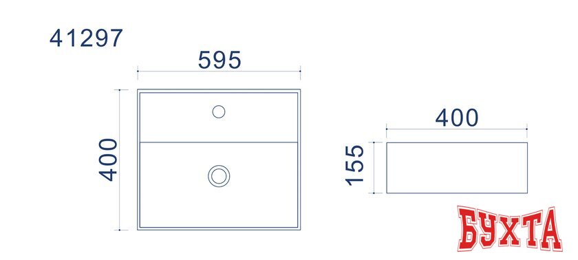 Умывальник Uptrend Torino (жемчужно белый) 3