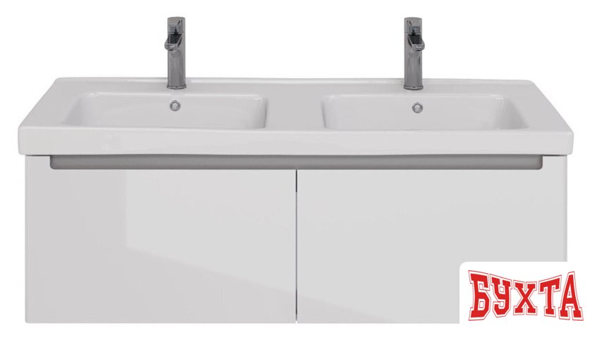 Мебель для ванных комнат Lemark Тумба под умывальник Buno Mini 125 LM05BM125T (белый глянец) 2