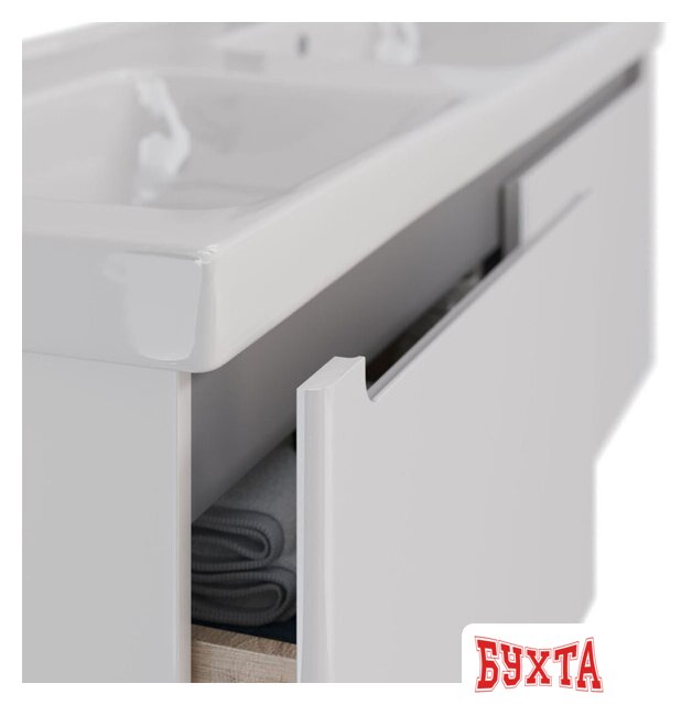 Мебель для ванных комнат Lemark Тумба под умывальник Buno Mini 125 LM05BM125T (белый глянец) 5