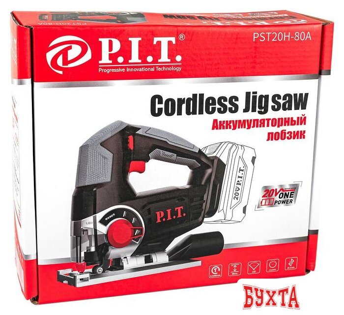 Электролобзик P.I.T. PST20H-80A/1 (с 1-м АКБ, кейс) 4