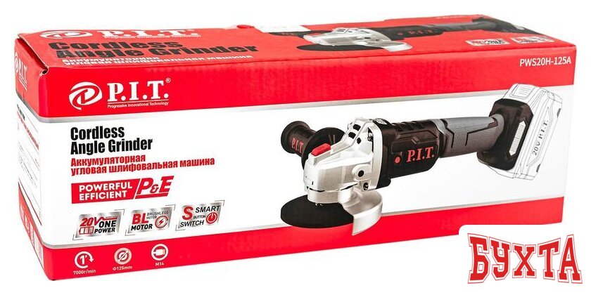 Угловая шлифмашина P.I.T. PWS20H-125A (без АКБ) 5