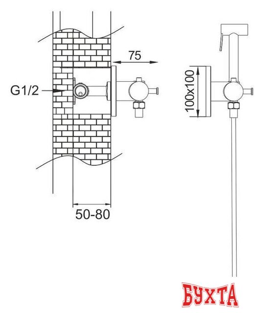 Гигиенический душ Rose R915 2