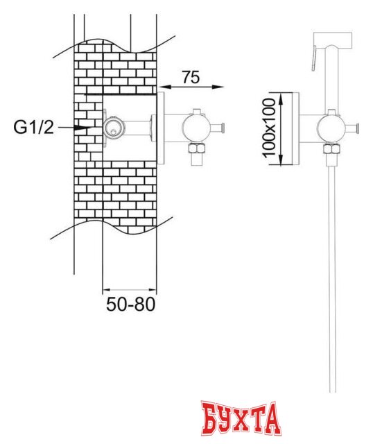 Гигиенический душ Rose R915H 2