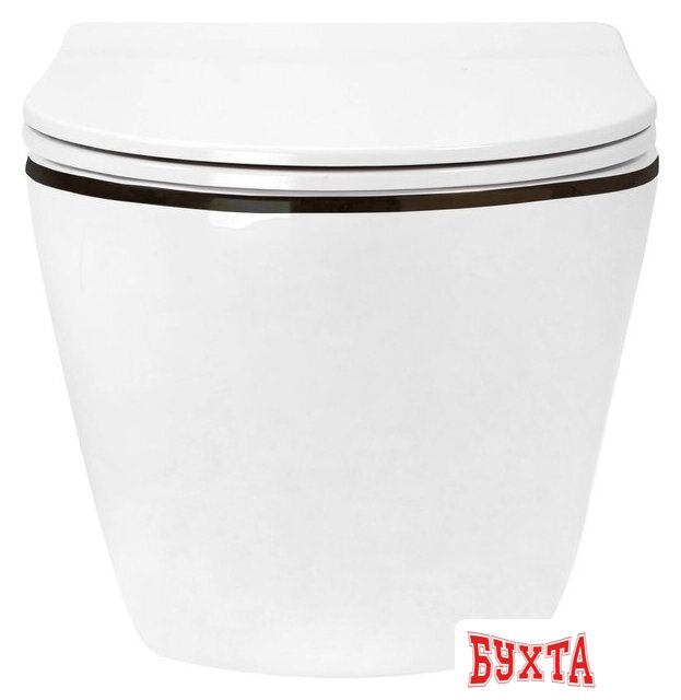 Унитаз подвесной Roxen Antares Black в комплекте с инсталляцией StounFix Dual Fresh 6 в 1 964686 (кнопка: хром глянец) 5