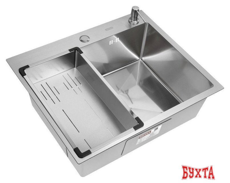 Кухонная мойка ARFEKA Eco AR мойка 600*500, коландер G, дозатор Satin Decor Millet