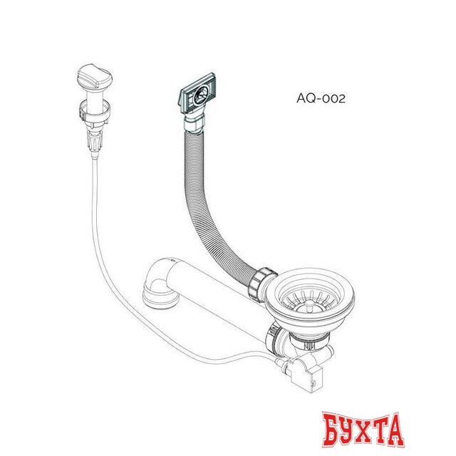 Кухонная мойка Aquasanita Tesa SQT102AW (alumetallic 202) 3