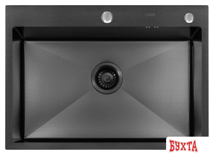 Кухонная мойка ARFEKA ECO AR 700*500 BLACK PVD NANO DECOR MILLET GRAINS 4