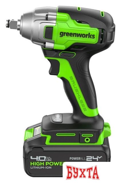 Гайковерт Greenworks GD24IW400 3802907CUB (с 1-им АКБ)