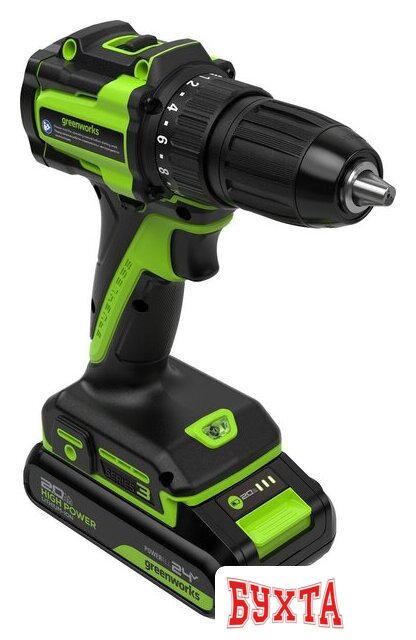 Дрель-шуруповерт Greenworks DD345 3708307CUA (с 1-им АКБ) 5