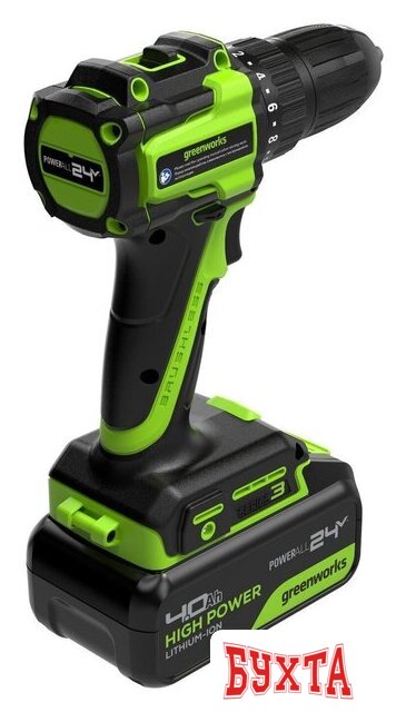 Дрель-шуруповерт Greenworks DD345 3708307CUB (с 1-им АКБ) 2