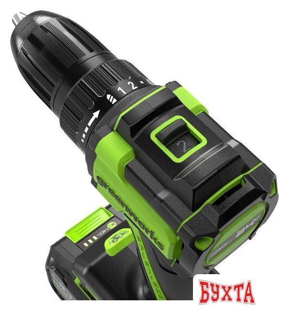 Дрель-шуруповерт Greenworks DD345 3708307CUB (с 1-им АКБ) 3