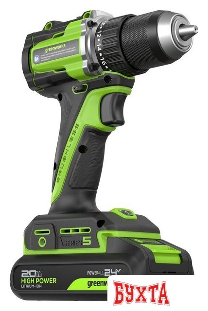 Дрель-шуруповерт Greenworks DD560 3708407CUA (с 1-им АКБ) 5