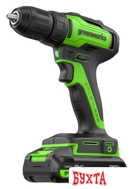 Дрель-шуруповерт Greenworks GD24DD35K2 3704007CUA (с 1-м АКБ)