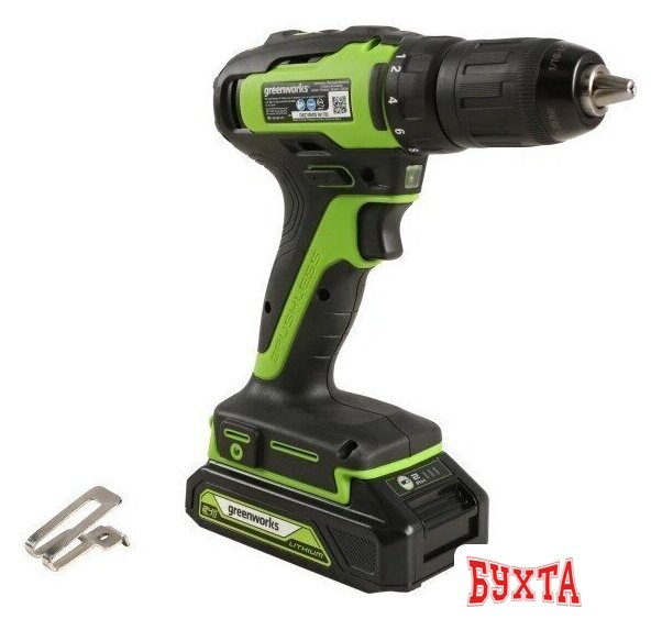 Дрель-шуруповерт Greenworks GD24DD35K2 3704007CUC (с 2-мя АКБ) 3