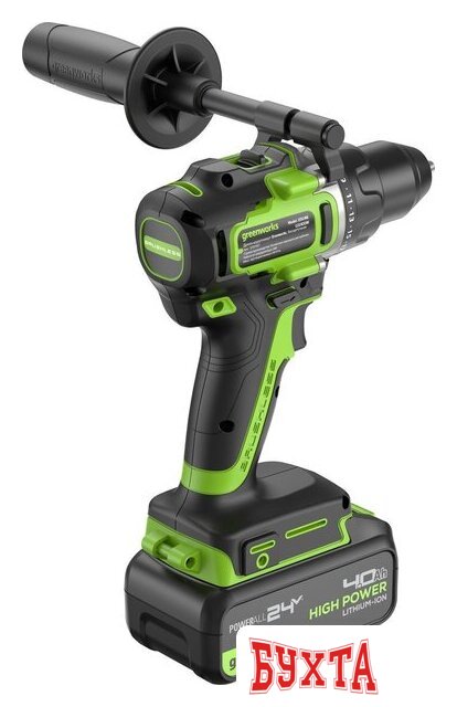 Дрель-шуруповерт Greenworks GD24DD90 3707507CUD (с 2-мя АКБ) 5