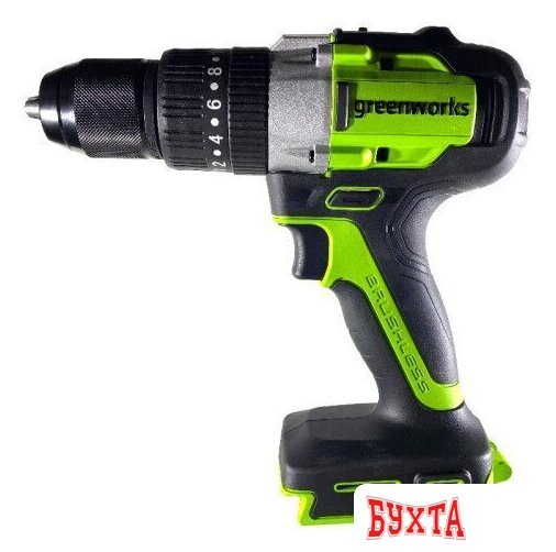 Ударная дрель-шуруповерт Greenworks GD24DD60 3704107CUA (с 1-им АКБ) 3