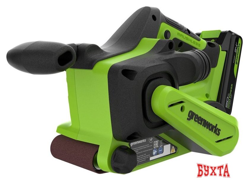 Ленточная шлифмашина Greenworks G24BS 3100607CUA (с 1-им АКБ) 2