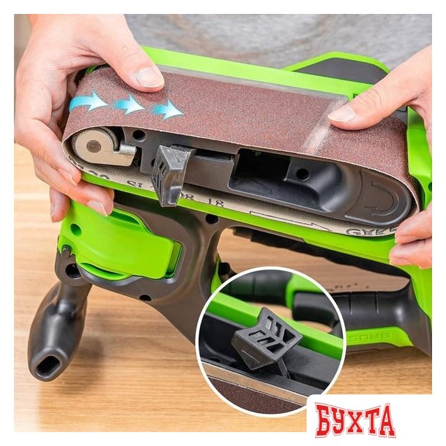 Ленточная шлифмашина Greenworks G24BS 3100607CUA (с 1-им АКБ) 5