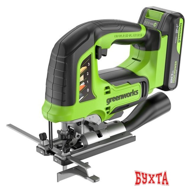 Электролобзик Greenworks GD24JS 3601407CUA (с 1-им АКБ) 2