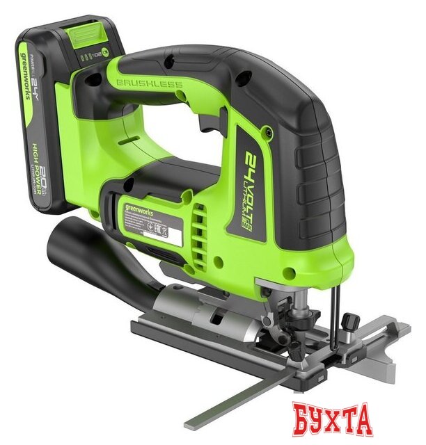 Электролобзик Greenworks GD24JS 3601407CUA (с 1-им АКБ) 3