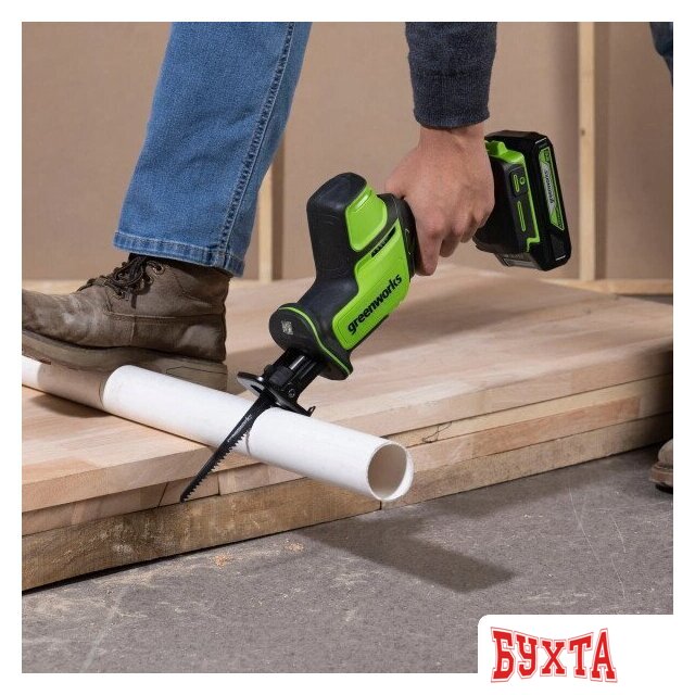 Сабельная пила Greenworks GPT-СRS-25 1200507CUA (с 1-им АКБ) 5