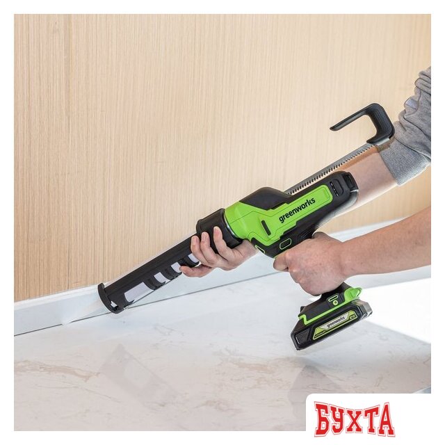 Пистолет для герметика Greenworks G24CAU 3501707UA (с 1-им АКБ) 4