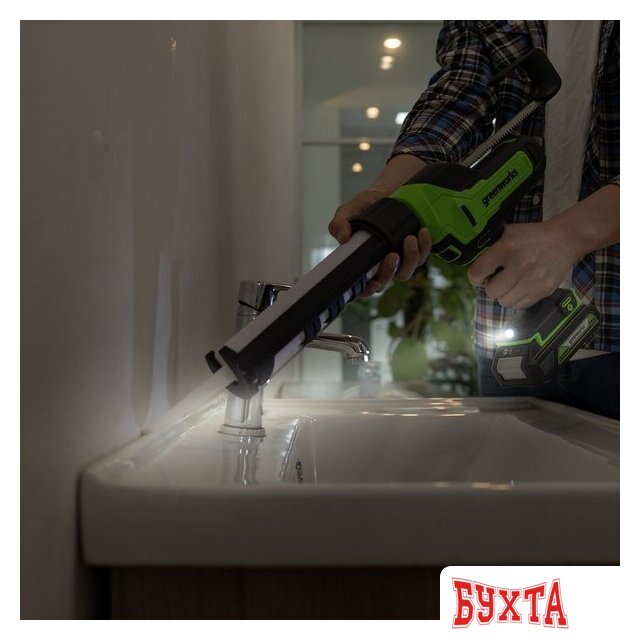 Пистолет для герметика Greenworks G24CAU 3501707UA (с 1-им АКБ) 5