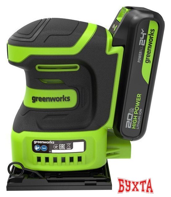 Виброшлифмашина Greenworks G24SS14 3100507CUA (с 1-им АКБ) 4