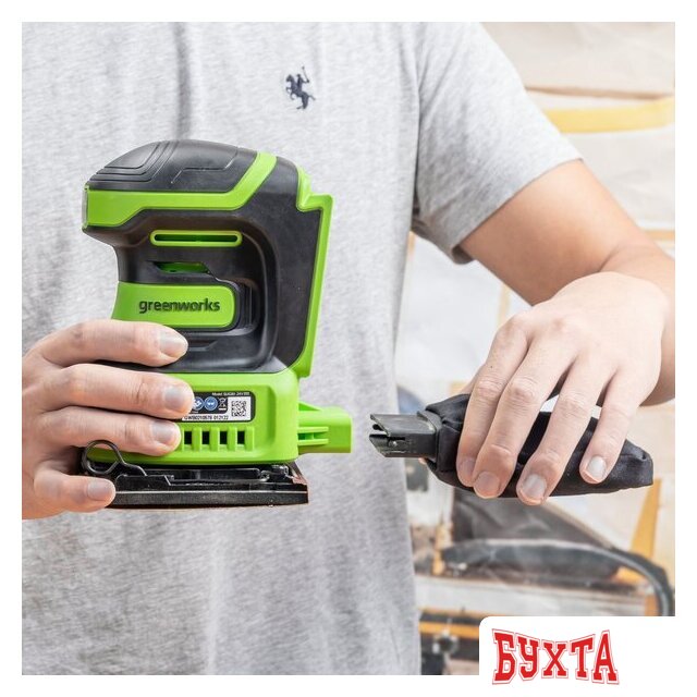 Виброшлифмашина Greenworks G24SS14 3100507CUA (с 1-им АКБ) 5