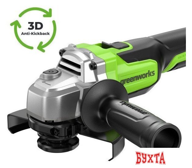 Угловая шлифмашина Greenworks AG590 3201007CUB (с 1-им АКБ, сумка) 5