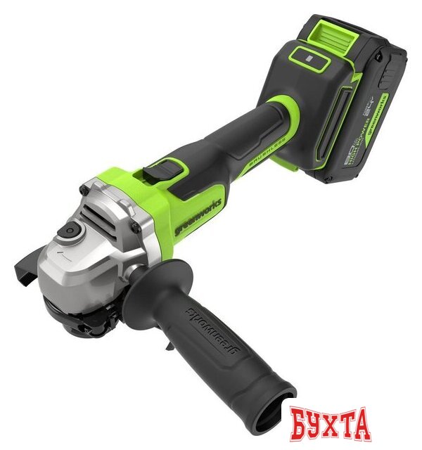 Угловая шлифмашина Greenworks AG590 3201007CUH (с 1-им АКБ, сумка) 2