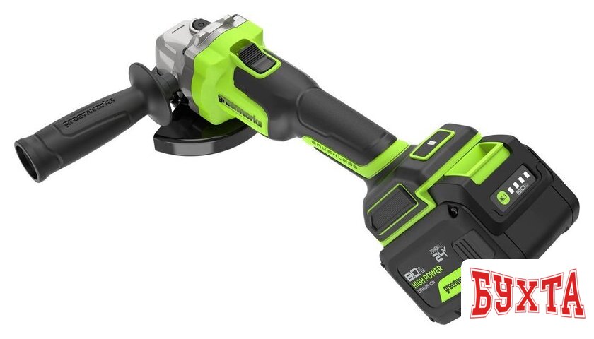 Угловая шлифмашина Greenworks AG590 3201007CUH (с 1-им АКБ, сумка) 3